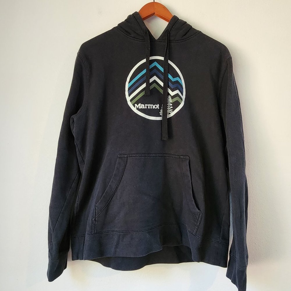 Marmot, Men Hoodie For Life, Size L, Graphic Print, Cotton Blend, Athleisure